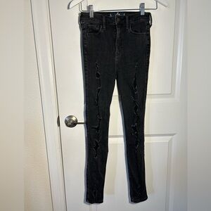 Hollister ultra high-rise black skinny jeans size 1S